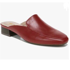 FOWT Red Walking Loafers for Women Casual Round Toe Low Chunky Heels Slippers